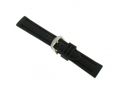 Bracelet de montre En caoutchouc 20mm Noir  SL105