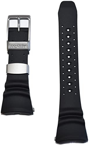 Bracelet de montre Citizen 59-S50883 / 59-S50342 Caoutchouc Noir 32mm
