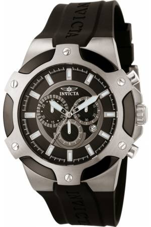Bracelet de montre Invicta 7342.01 Cuir/Plastique Noir