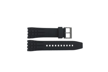 Bracelet de montre Seiko 7T62-0KG0 / SNAD87P1 / 4A3K1MRR Caoutchouc Noir 24mm