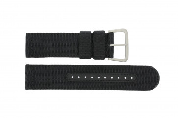 Bracelet de montre Seiko 7S36-03J0 / SNZG15K1 / 4A211JL Textile Noir 22mm
