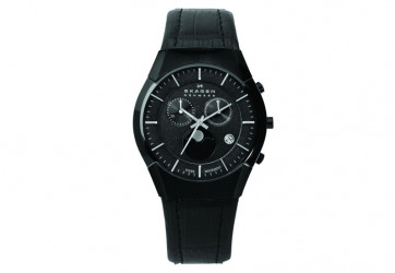 Bracelet de montre Skagen 901XLBLB Cuir Noir