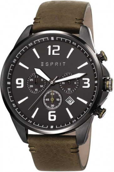 Bracelet de montre Esprit ES108001002 Cuir Olive verte 22mm