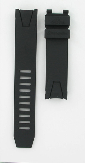Bracelet de montre Omega 98000085 / 2254.50 Caoutchouc Noir 20mm