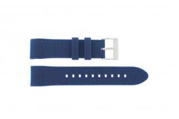 Bracelet de montre Nautica A21018G / A15103G / NAPSDG004 Silicone Bleu 22mm