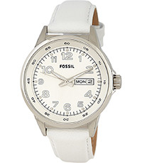 Bracelet de montre Fossil AM4432 Cuir Blanc 18mm