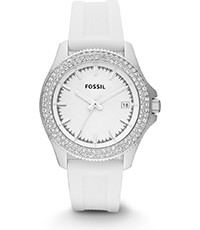 Bracelet de montre Fossil AM4462 Silicone Blanc 18mm