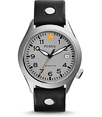 Bracelet de montre Fossil AM4560 Cuir Noir 22mm
