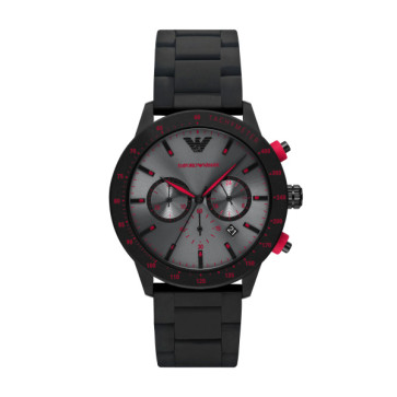 Bracelet de montre Armani AR11392 Caoutchouc Noir 22mm