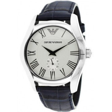 Bracelet de montre Armani AR1666 Cuir Bleu 22mm