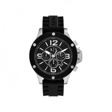 Bracelet de montre Armani Exchange AX1522 Silicone Noir 22mm