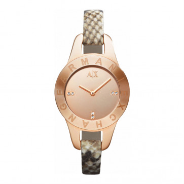 Bracelet de montre Armani Exchange AX4129 Cuir Brun 8mm