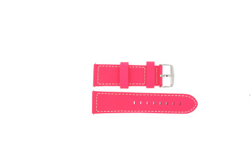 Bracelet de montre Davis B0262 / Fluor Cuir Rose 24mm