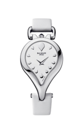 Bracelet de montre Balmain B34312226 / 3431 Cuir Blanc 14mm