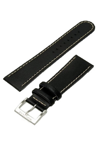 Bracelet de montre Mondaine BM20011 Cuir Noir 22mm