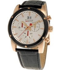 Mondaine bracelet de montre BM20075 / FC8224.20R Cuir Noir 24mm