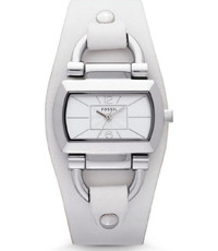 Bracelet de montre Fossil BQ1114 Cuir Blanc 10mm