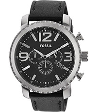 Bracelet de montre Fossil BQ1709 Cuir Noir 24mm