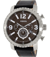 Bracelet de montre Fossil BQ2053 Cuir Noir 24mm