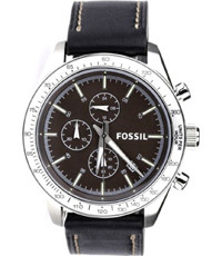 Bracelet de montre Fossil BQ2069 Cuir Noir 22mm