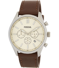 Bracelet de montre Fossil BQ2076 Cuir Brun 22mm