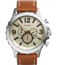 Bracelet de montre Fossil BQ2081 Cuir Brun 24mm