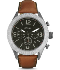 Bracelet de montre Fossil BQ2236 Cuir Brun 22mm