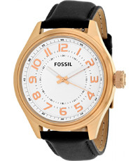 Bracelet de montre Fossil BQ2245 Cuir Noir 15mm