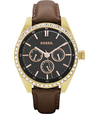 Bracelet de montre Fossil BQ3060 Cuir Brun 18mm
