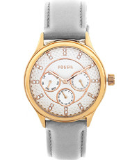 Bracelet de montre Fossil BQ3093 Cuir Blanc 18mm