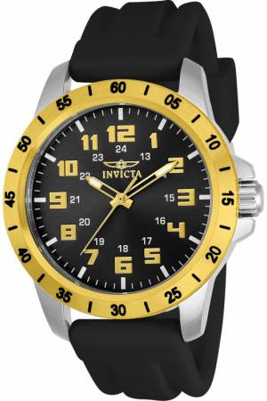 Bracelet de montre Invicta 21840 Caoutchouc Noir