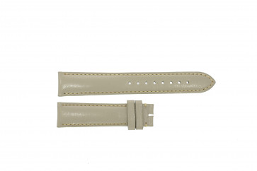 Burberry bracelet de montre BU9118 Cuir Blanc crème / Beige 18mm + coutures défaut
