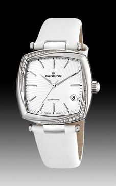 Bracelet de montre Candino C4484-1 Cuir Blanc