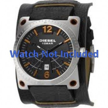 Diesel bracelet de montre DZ1212 Cuir Noir 28mm + coutures défaut