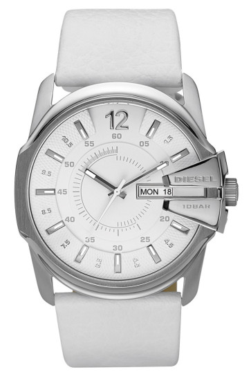 Bracelet de montre Diesel DZ1405 Cuir Blanc 28mm