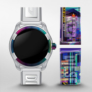 Bracelet de montre Montre intelligente Diesel DZT2023.Printed Plastique Multicolore 22mm