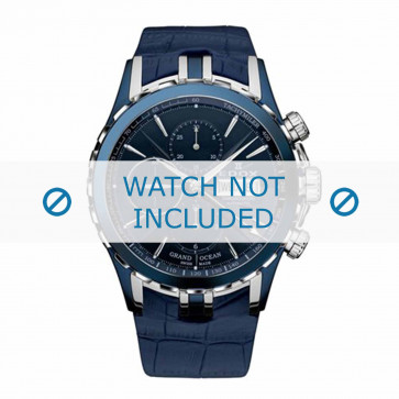 Bracelet de montre Edox 01113-357B-BUIN Cuir Bleu 22mm