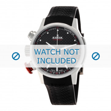 Bracelet de montre Edox 10302-3-NIN2 Silicone Noir 23mm