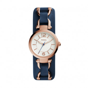 Bracelet de montre Fossil ES3857 Cuir Bleu