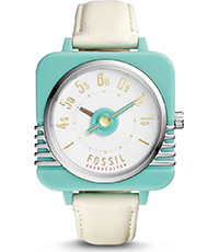 Bracelet de montre Fossil ES3978 Cuir Blanc 18mm