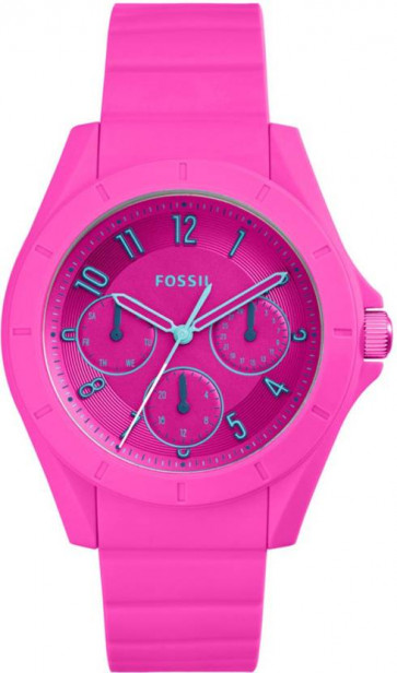 Bracelet de montre (Combinaison bracelet + cas) Fossil ES4065 Silicone Rose 18mm
