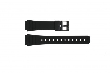 Bracelet de montre Casio F-92W / F-91W-1YEF / F-105W / F-106W Plastique Noir 18mm