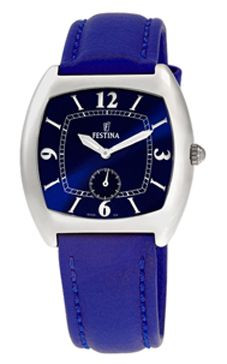 Bracelet de montre Festina F16041-2 Cuir Bleu 22mm