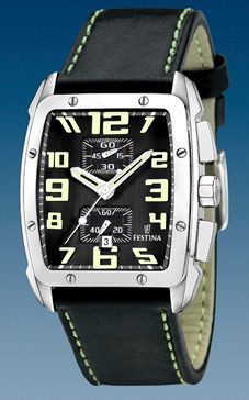 Bracelet de montre Festina F16259/4 Cuir Noir 25mm