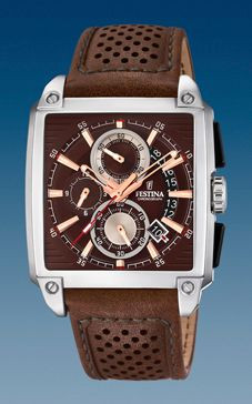 Bracelet de montre Festina F20265-3 Cuir Brun foncé 24mm