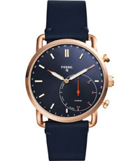 Bracelet de montre Fossil FTW1154 Cuir Bleu 22mm