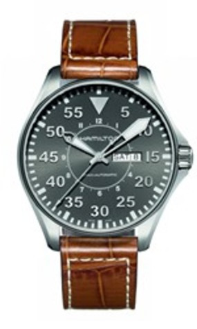 Bracelet de montre Hamilton H64715885 Cuir Cognac 22mm