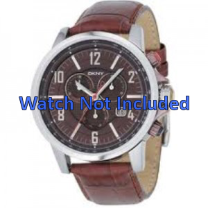 Bracelet de montre DKNY NY1324 Cuir Brun 22mm