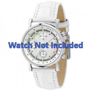 DKNY bracelet de montre NY4528 Cuir Blanc 18mm + coutures défaut
