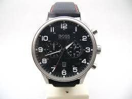 Bracelet de montre Hugo Boss HB.199.114.2570 Cuir/Plastique Noir 22mm